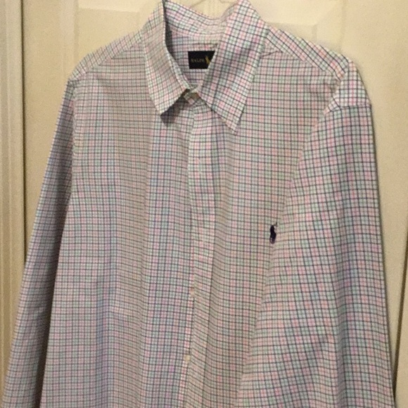 *EUC* Ralph Lauren small check button down. Size XL. - Picture 4 of 4